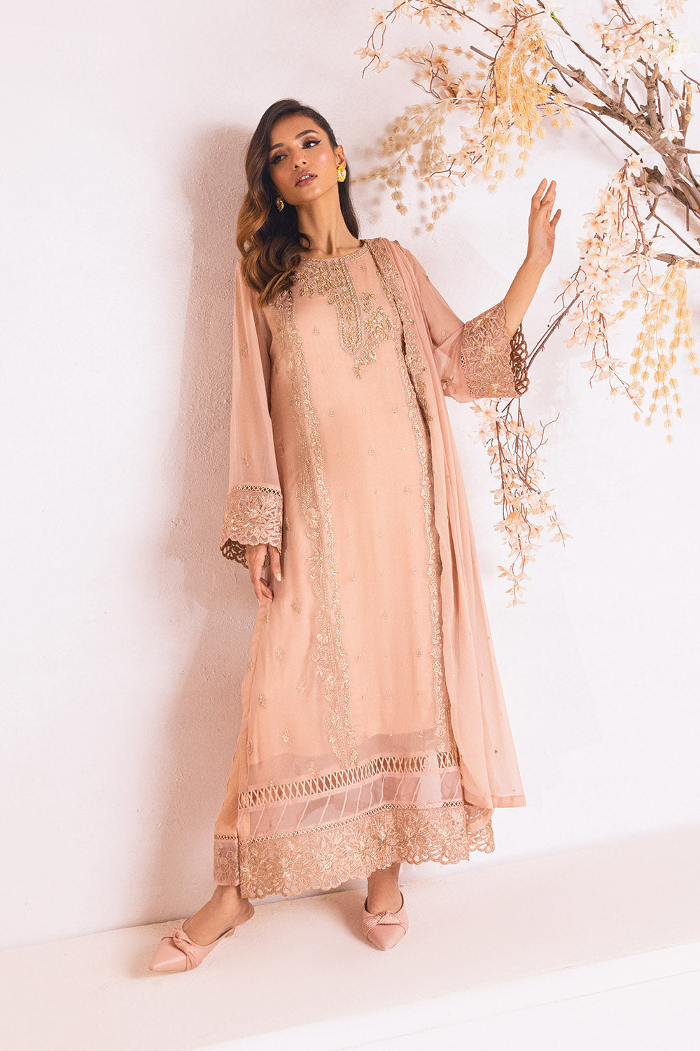 Majestic Glow | Azure Ensembles Chiffon 3PCS 2023