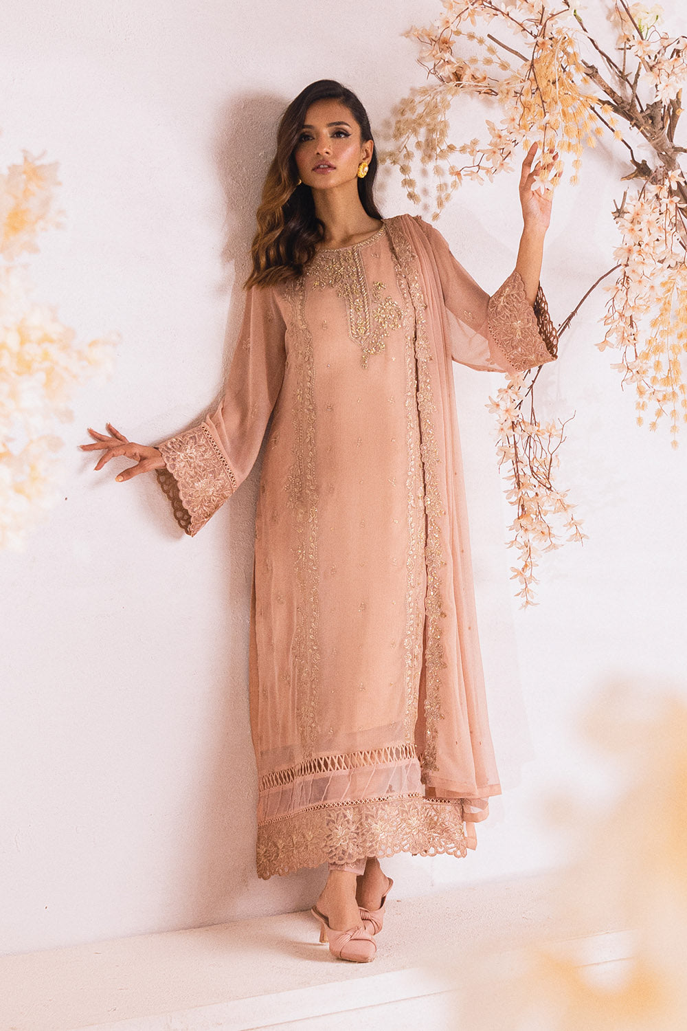 Majestic Glow | Azure Ensembles Chiffon 3PCS 2023