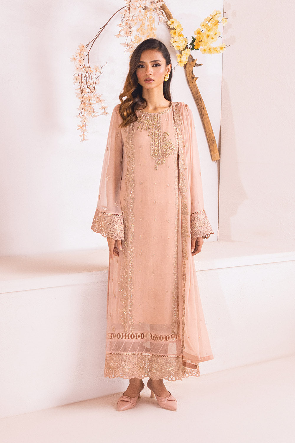 Majestic Glow | Azure Ensembles Chiffon 3PCS 2023