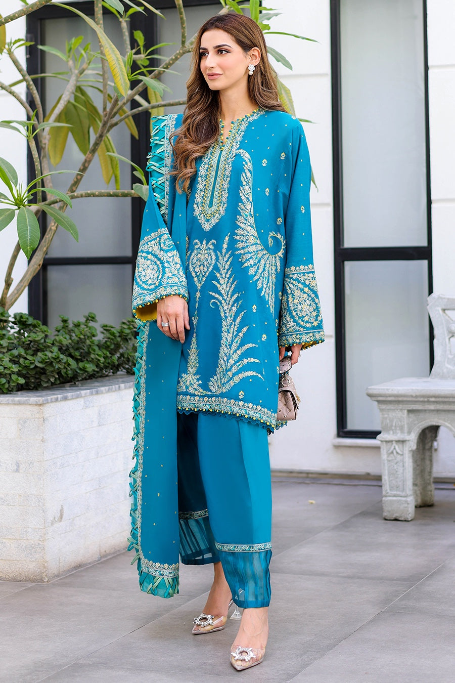 ZARBANU (ZL22-04 A) | Zaha Summer Lawn Collection 2022 | Unstitched Embroidered Lawn Suits