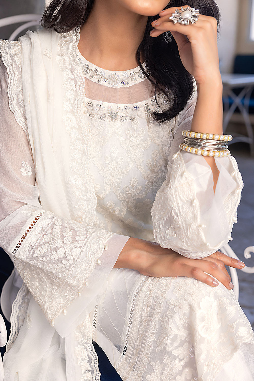 Milky Moon | Azure Ensembles Chiffon 3PCS 2023