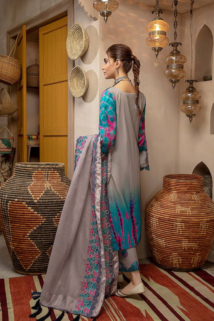 CNW-10 | Charizma Naranji Unstitched Embroidered Khaddar With Embroidered Shawl Vol-1 Collection | Unstitched Embroidered Suit