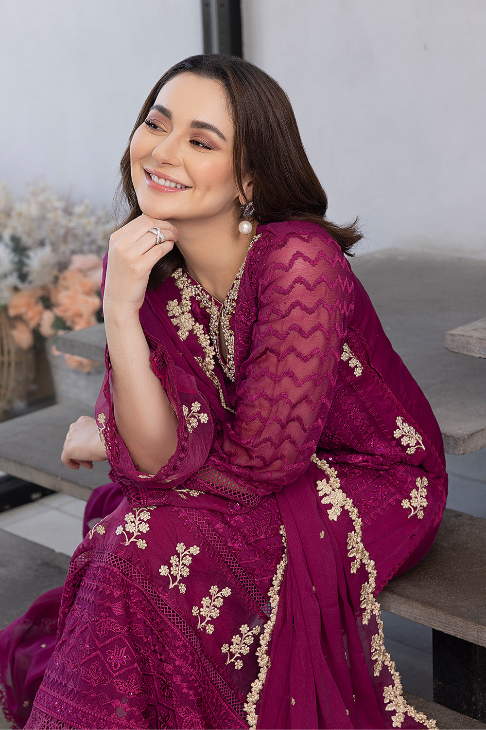 Orchid Flame | Azure Ensembles Chiffon 3PCS 2023