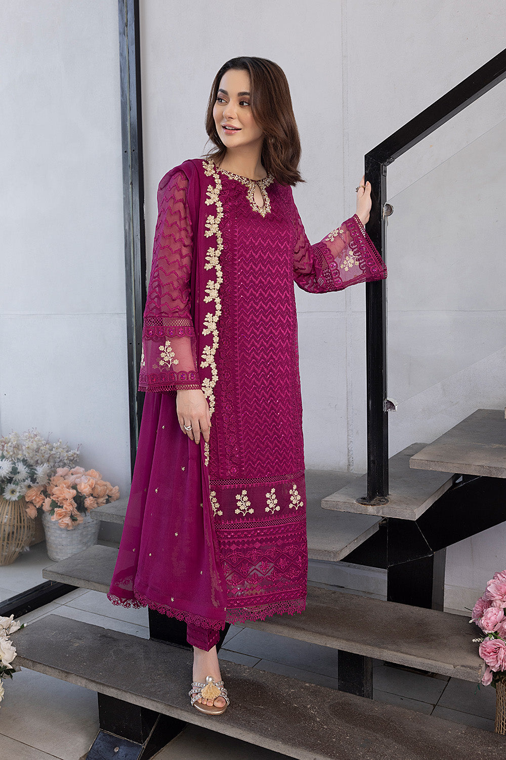 Orchid Flame | Azure Ensembles Chiffon 3PCS 2023