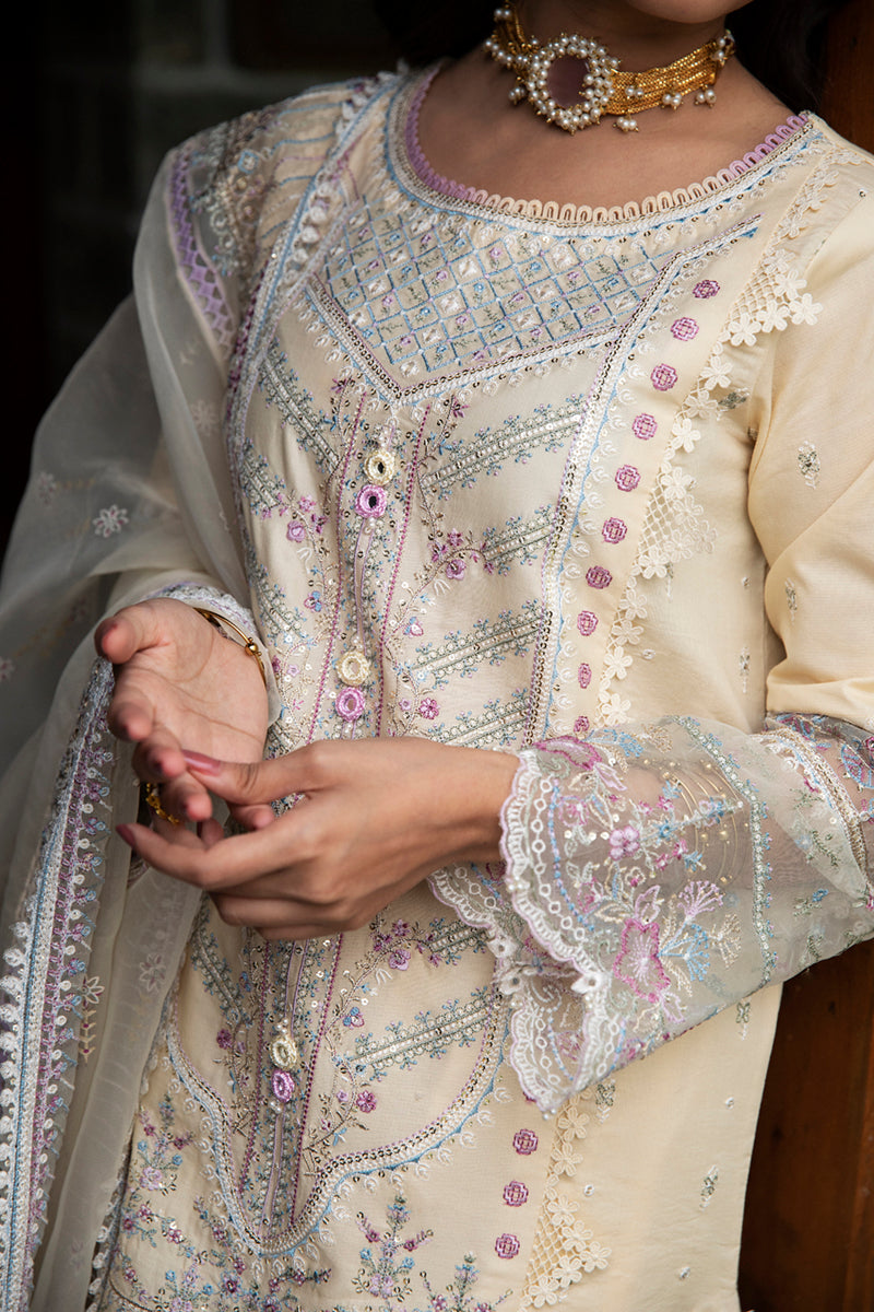 EB-09 DAPHNE | Qalamkar Rahi Luxury Festive Collection 2022 | Unstitched Embroidered Lawn Suits