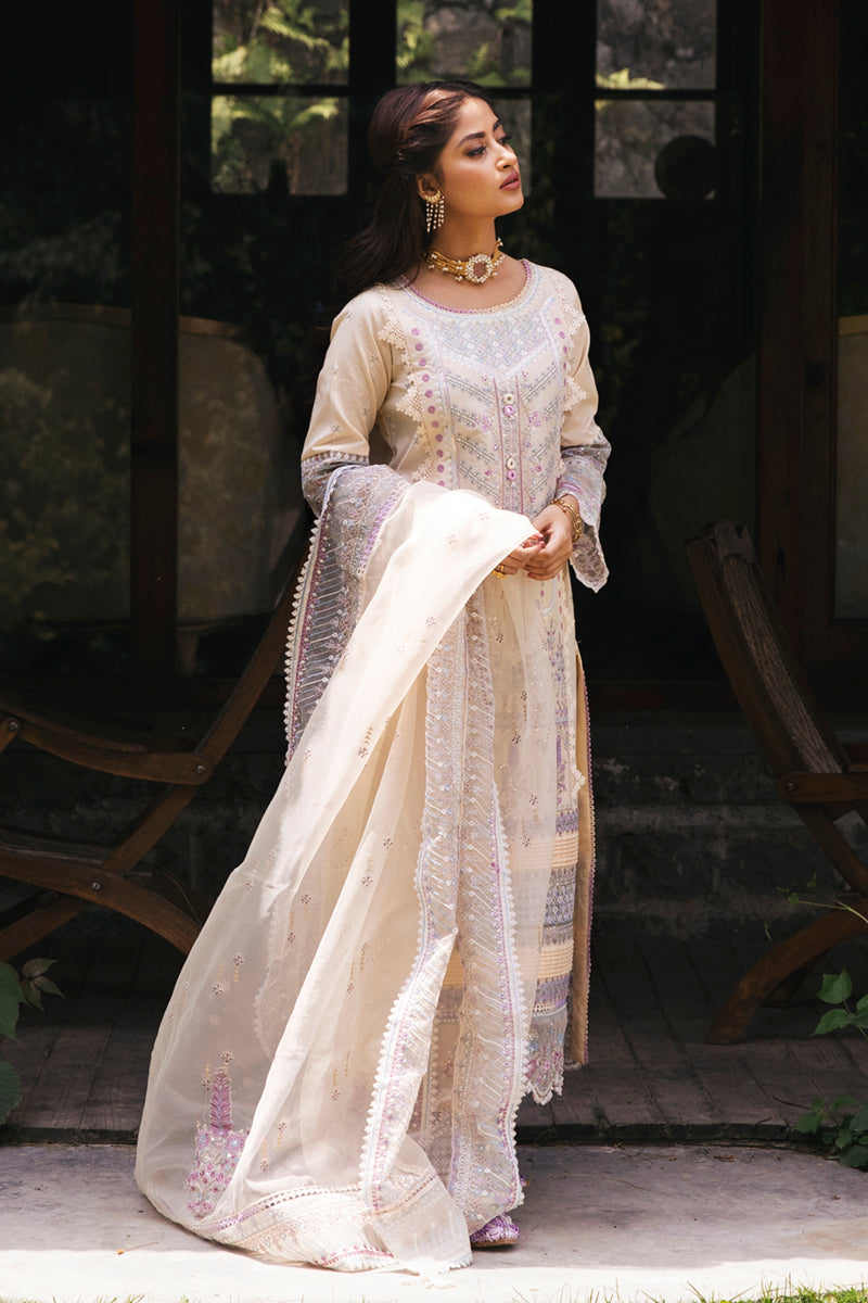 EB-09 DAPHNE | Qalamkar Rahi Luxury Festive Collection 2022 | Unstitched Embroidered Lawn Suits