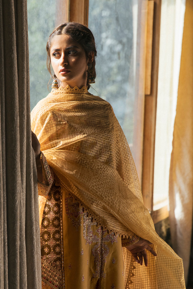 EB-04 SIENNA | Qalamkar Rahi Luxury Festive Collection 2022 | Unstitched Embroidered Lawn Suits