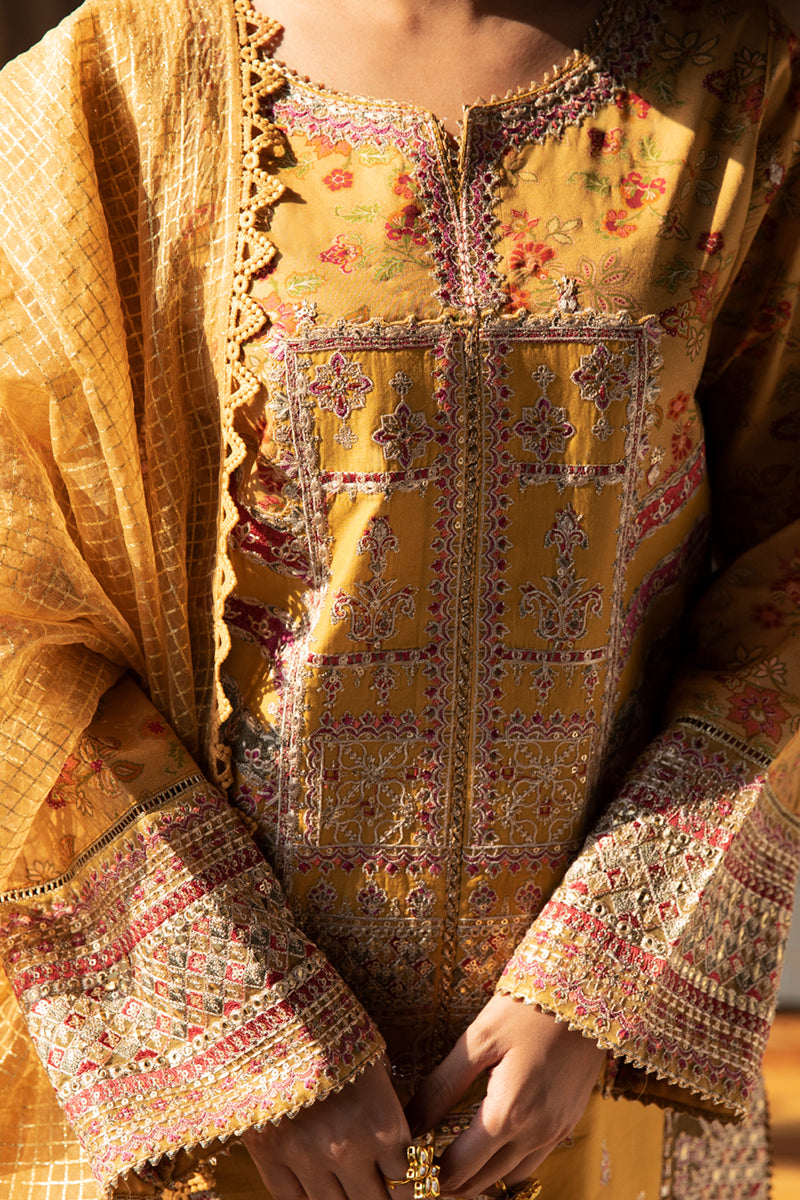 EB-04 SIENNA | Qalamkar Rahi Luxury Festive Collection 2022 | Unstitched Embroidered Lawn Suits