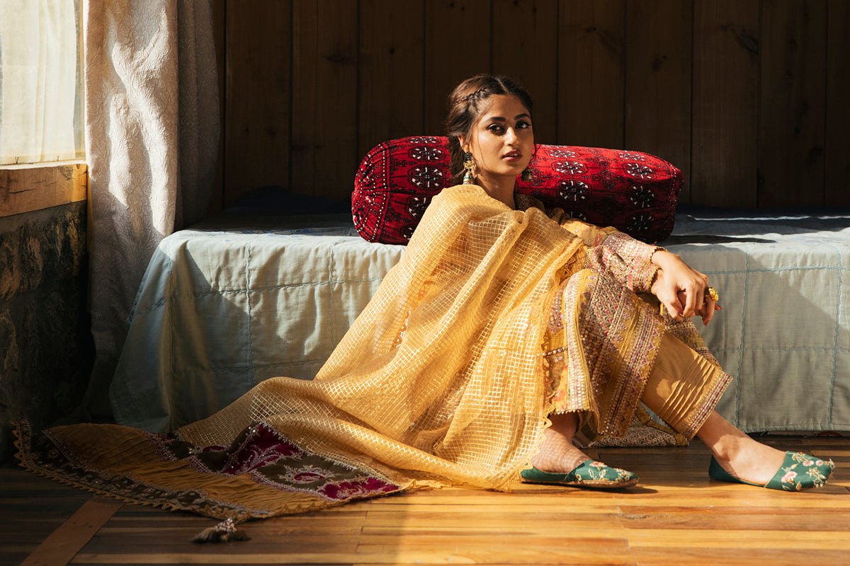 EB-04 SIENNA | Qalamkar Rahi Luxury Festive Collection 2022 | Unstitched Embroidered Lawn Suits