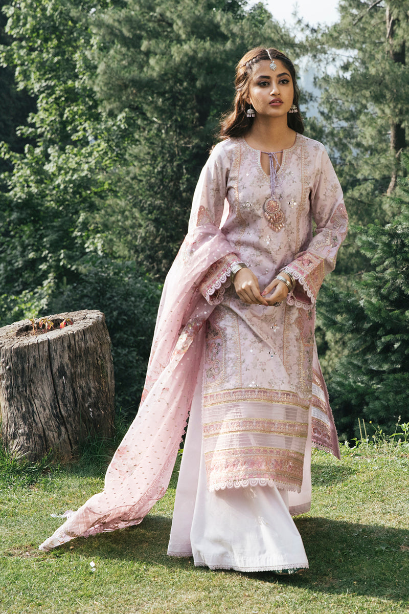EB-05 SAGE | Qalamkar Rahi Luxury Festive Collection 2022 | Unstitched Embroidered Lawn Suits