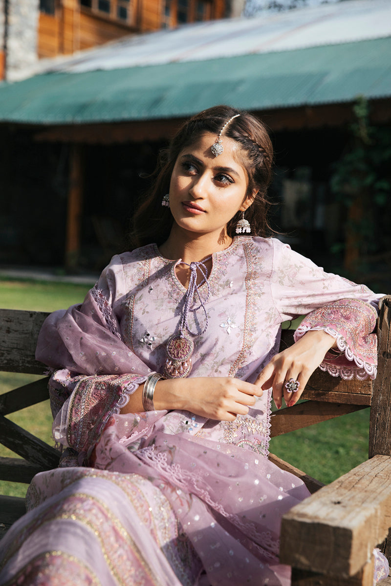 EB-05 SAGE | Qalamkar Rahi Luxury Festive Collection 2022 | Unstitched Embroidered Lawn Suits