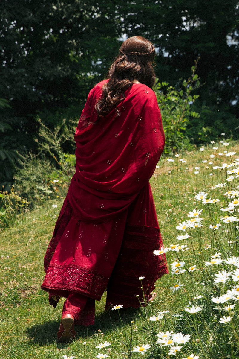 EB-07 REIGN | Qalamkar Rahi Luxury Festive Collection 2022 | Unstitched Embroidered Lawn Suits