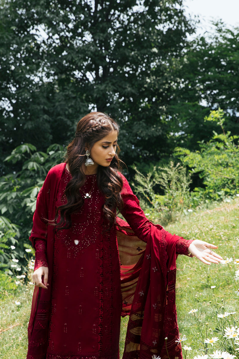 EB-07 REIGN | Qalamkar Rahi Luxury Festive Collection 2022 | Unstitched Embroidered Lawn Suits