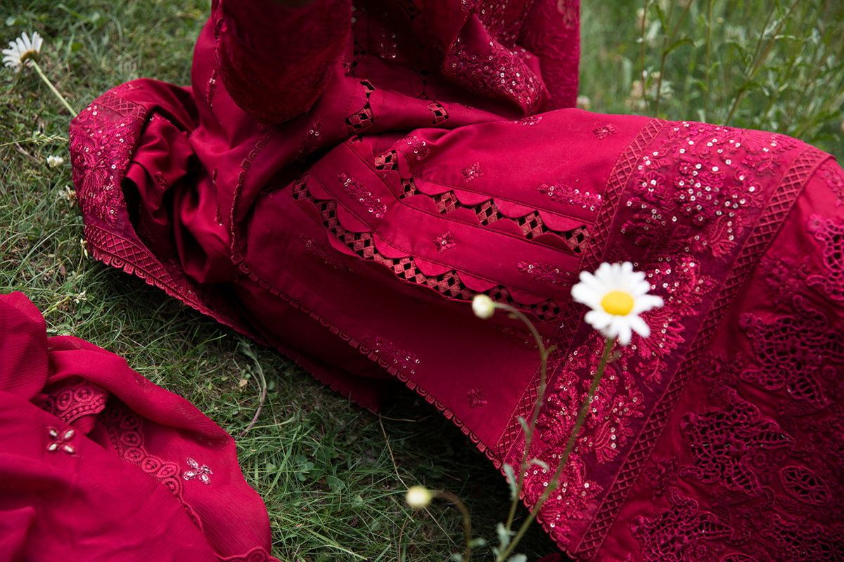 EB-07 REIGN | Qalamkar Rahi Luxury Festive Collection 2022 | Unstitched Embroidered Lawn Suits