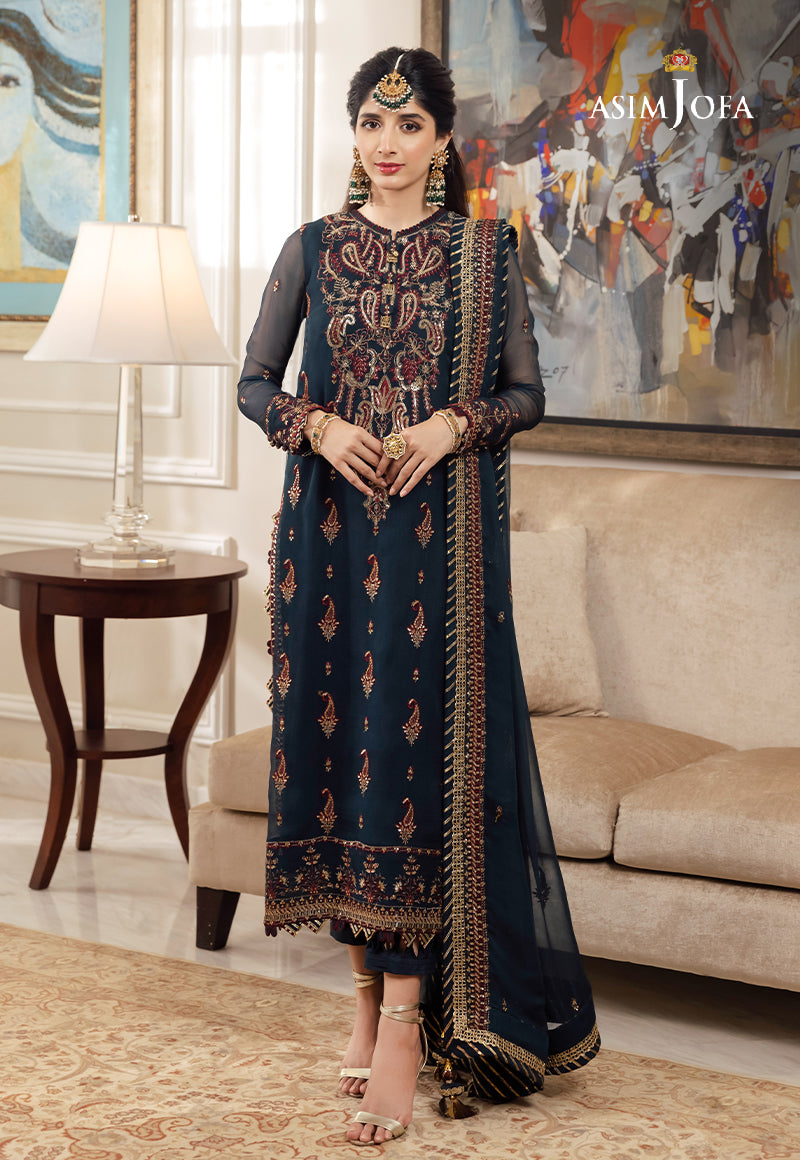 AJZS-03 | Asim Jofa Zari Sitara Luxury Eid Festive Collection 2023 | Unstitched Embrodried Suits
