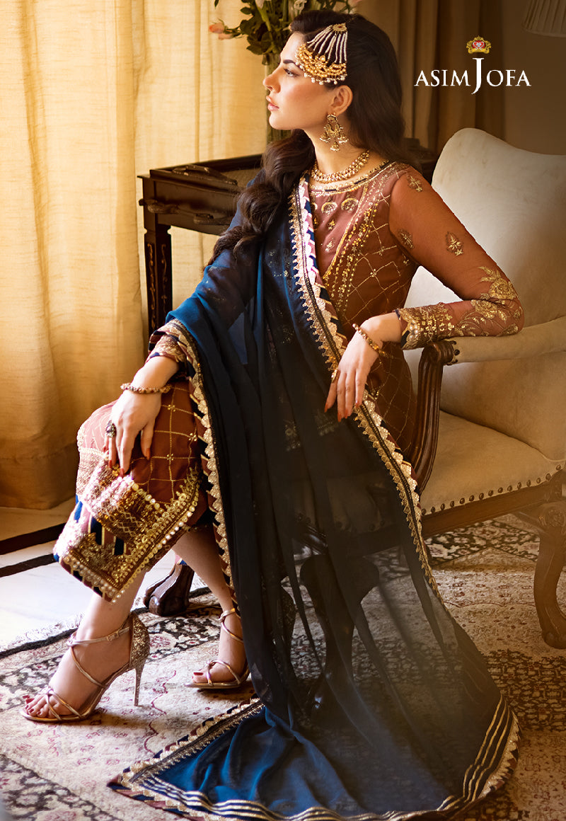 AJZS-29 | Asim Jofa Zari Sitara Luxury Eid Festive Collection 2023 | Unstitched Embrodried Suits