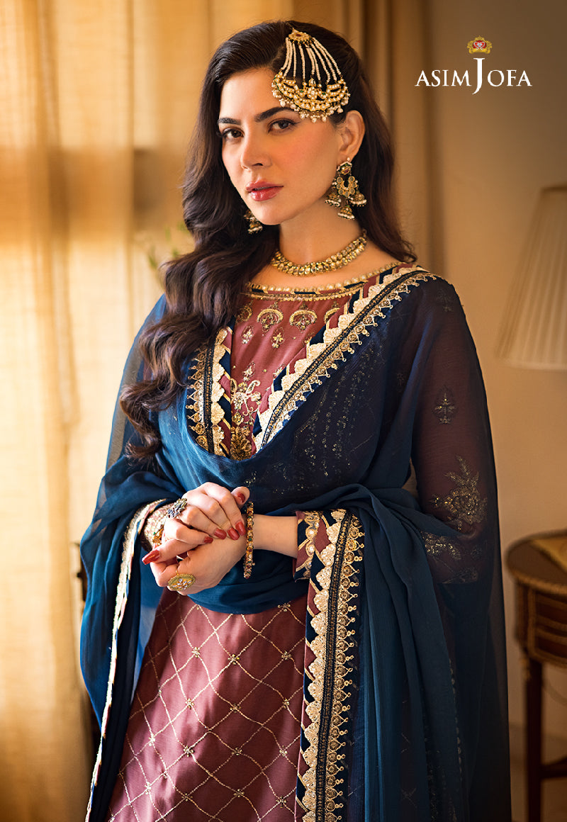 AJZS-29 | Asim Jofa Zari Sitara Luxury Eid Festive Collection 2023 | Unstitched Embrodried Suits