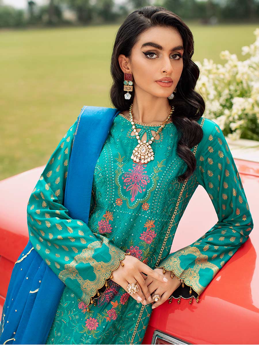 Luxury Edit Winter '22 D#2B | RajBari Fall/Winter Unstitched Luxury Collection 2022 | Unstitched Embroidered Chikankari Suits