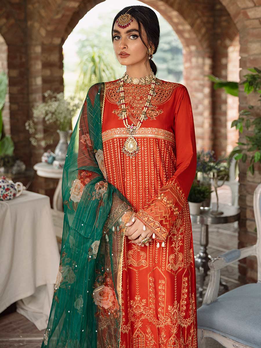 Luxury Edit Winter '22 D#4A | RajBari Fall/Winter Unstitched Luxury Collection 2022 | Unstitched Embroidered Chikankari Suits