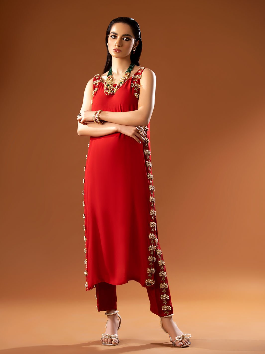 Ruby | Mohtaram NUUR Luxury PRET Collection 2022 | Stitched Silk Suits