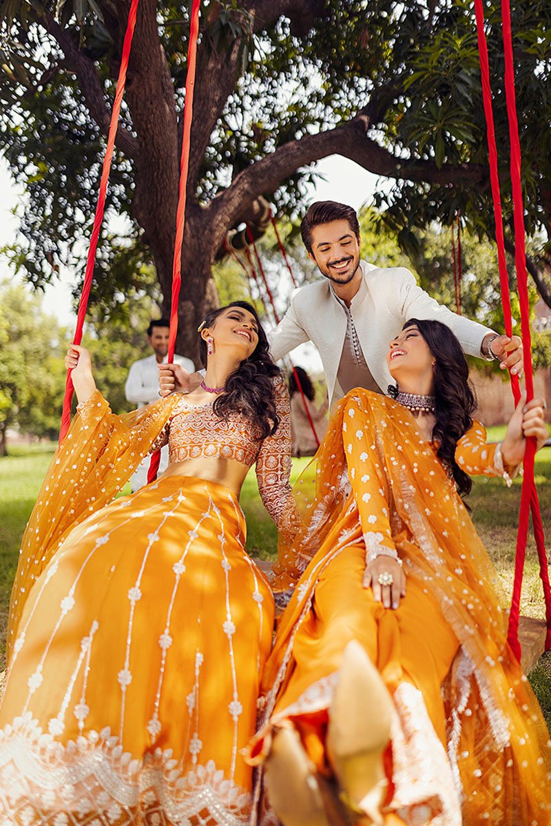 SURAJMUKHI | Mushq Hawa Mahal Tissue De Luxe ‘21 | Unstitched Embroidered Chiffon Suits