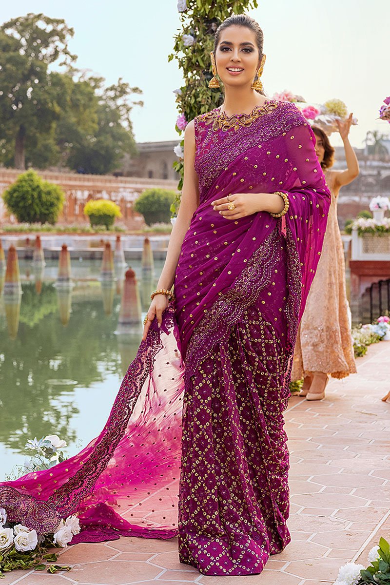 GULAAB | Mushq Hawa Mahal Tissue De Luxe ‘21 | Unstitched Embroidered Chiffon Suits