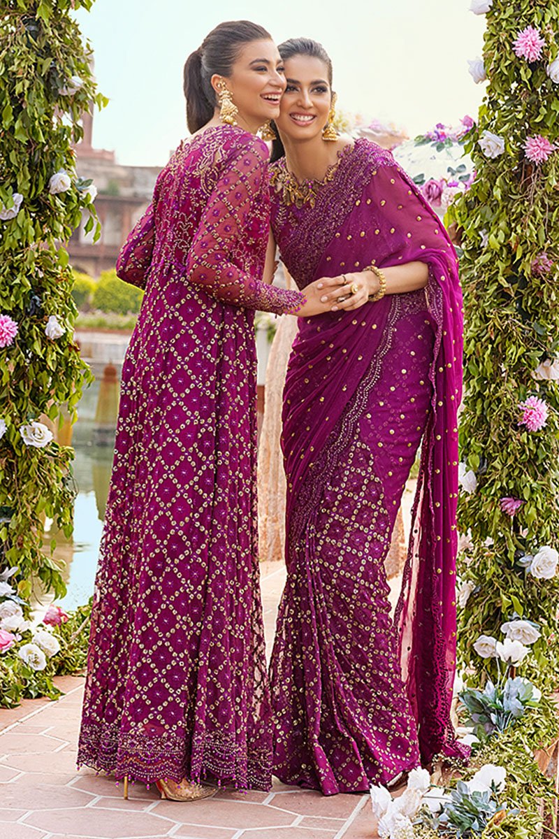 GULAAB | Mushq Hawa Mahal Tissue De Luxe ‘21 | Unstitched Embroidered Chiffon Suits