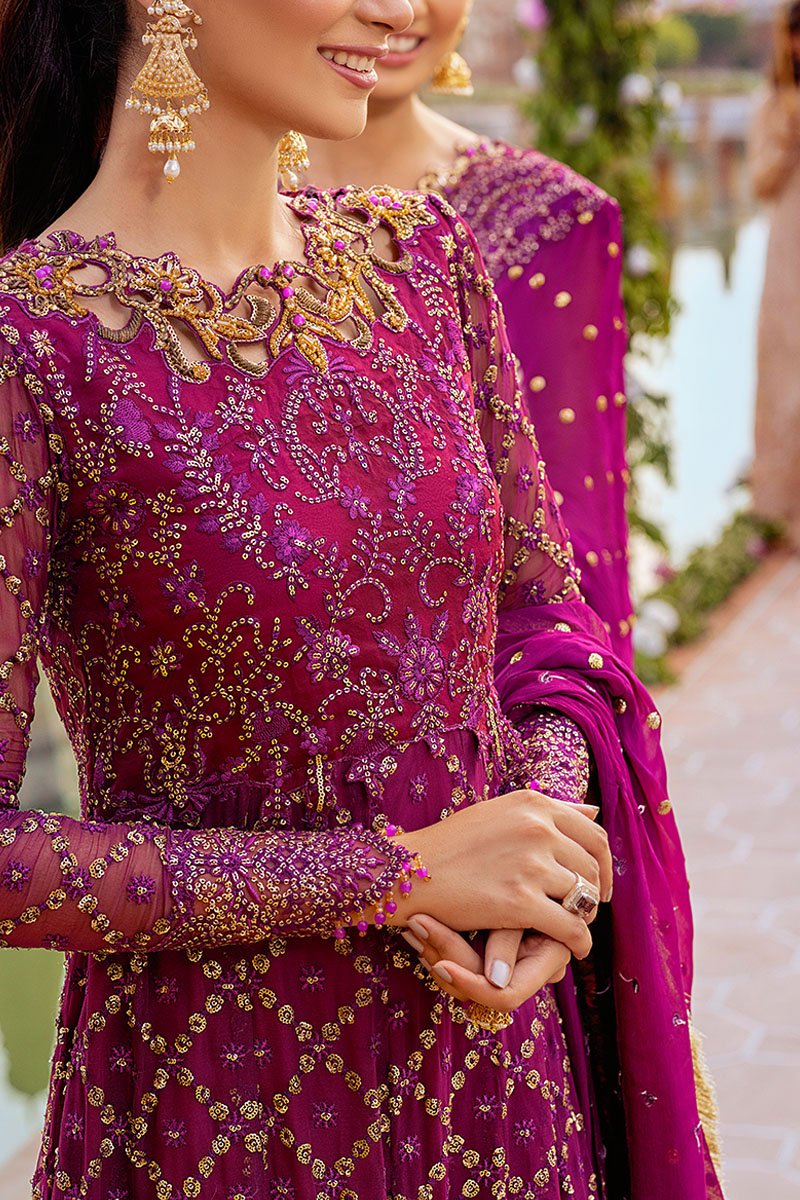 GULAAB | Mushq Hawa Mahal Tissue De Luxe ‘21 | Unstitched Embroidered Chiffon Suits