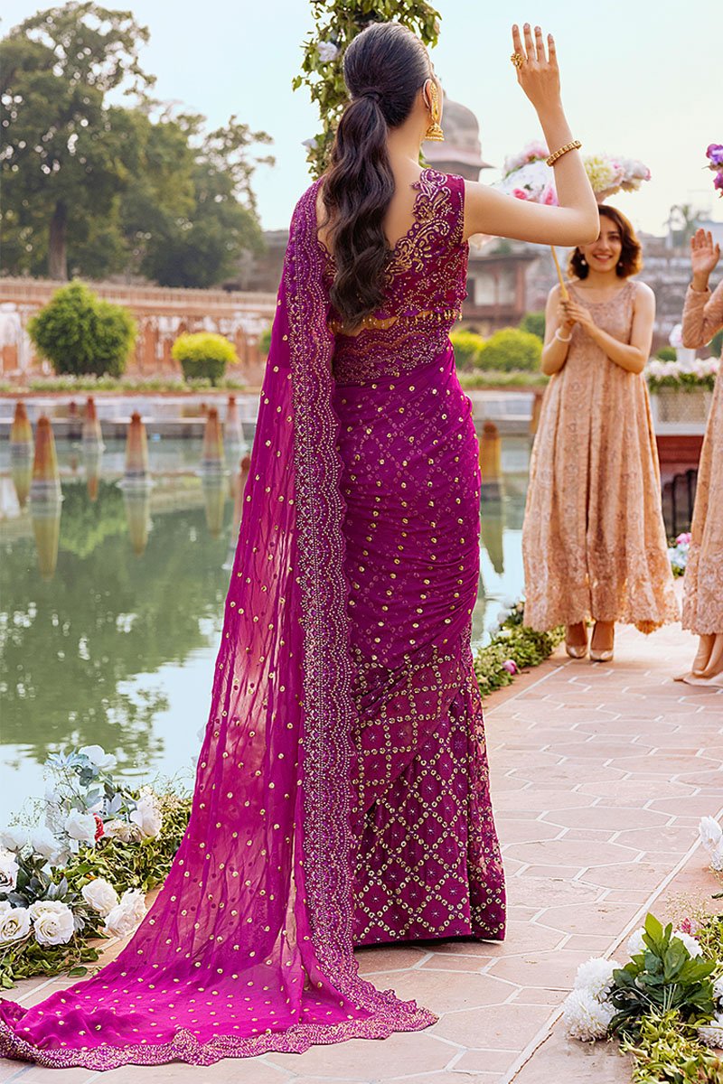 GULAAB | Mushq Hawa Mahal Tissue De Luxe ‘21 | Unstitched Embroidered Chiffon Suits