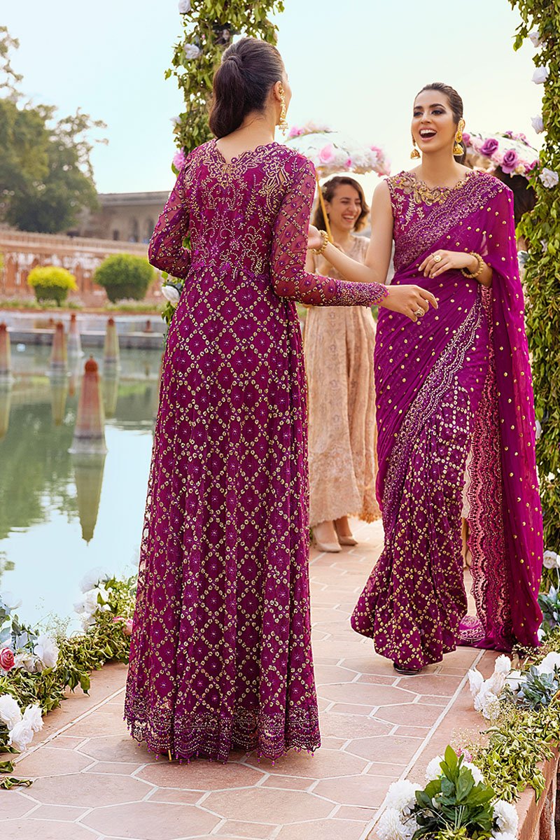 GULAAB | Mushq Hawa Mahal Tissue De Luxe ‘21 | Unstitched Embroidered Chiffon Suits