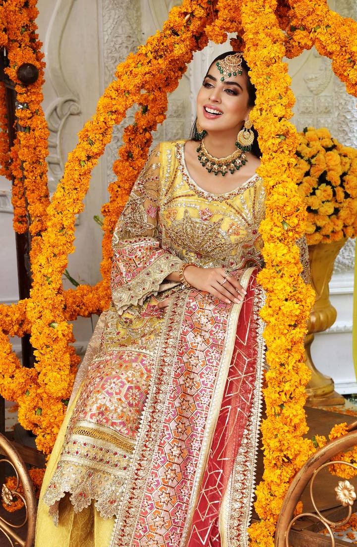 SFD0054 MANYA | Shamrock Premium Resplendent Luxury Wedding Collection 2021 | Unstitched Embroidered Organza Suits