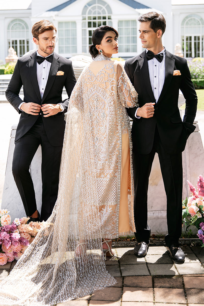 Isabelle TDL22-01 | Mushq Serendipity Trousseau De Luxe 2022 Luxury Wedding Collection | Embroidered Net Suits