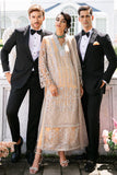 Isabelle TDL22-01 | Mushq Serendipity Trousseau De Luxe 2022 Luxury Wedding Collection | Embroidered Net Suits