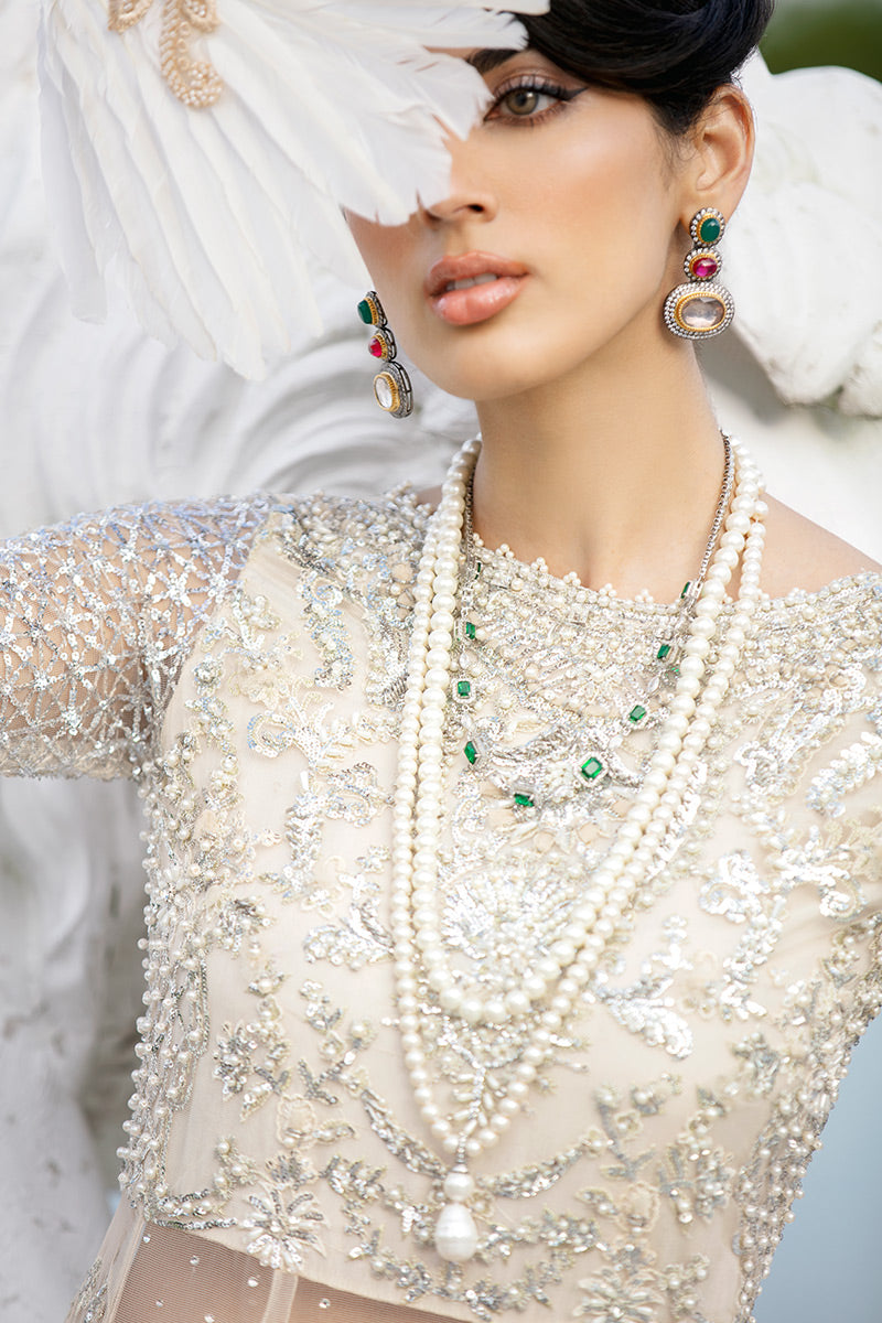 Ember TDL22-04 | Mushq Serendipity Trousseau De Luxe 2022 Luxury Wedding Collection | Embroidered Net Suits
