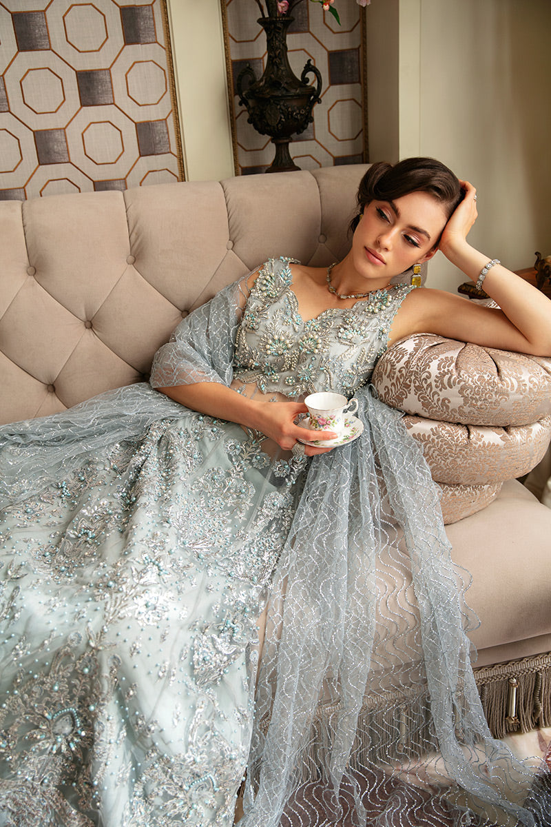 Sabine TDL22-08 | Mushq Serendipity Trousseau De Luxe 2022 Luxury Wedding Collection | Embroidered Net Suits