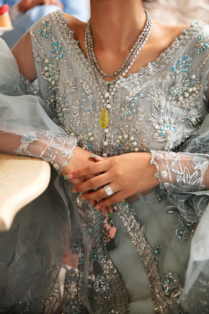 Sabine TDL22-08 | Mushq Serendipity Trousseau De Luxe 2022 Luxury Wedding Collection | Embroidered Net Suits