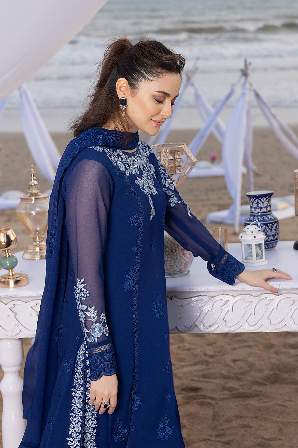 Sapphire Sun | Azure Ensembles Chiffon 3PCS 2023