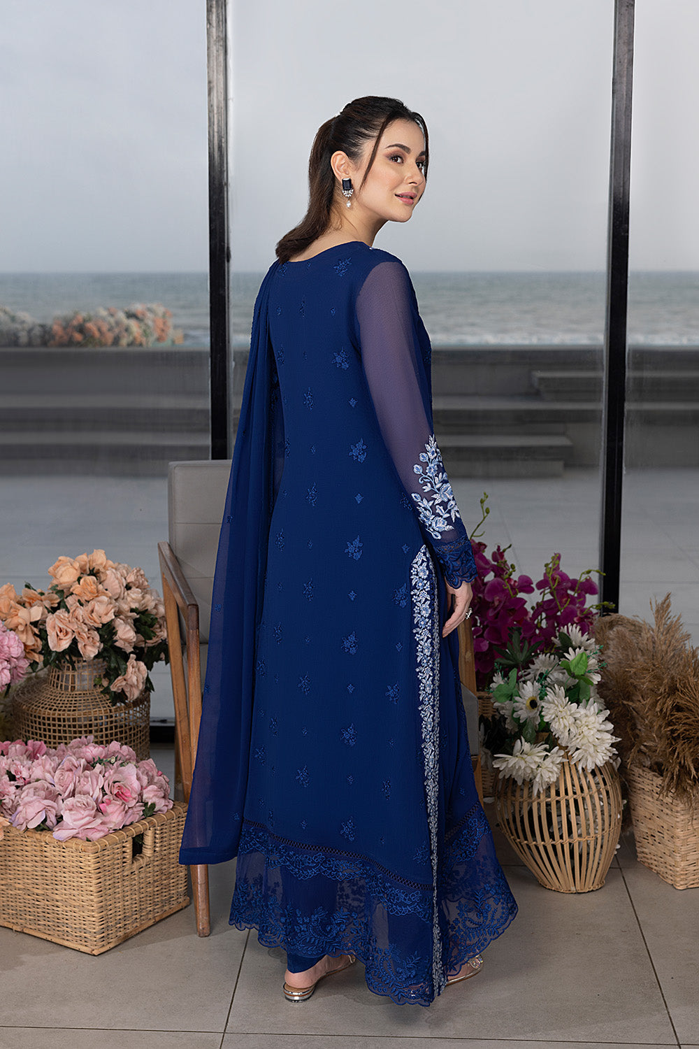 Sapphire Sun | Azure Ensembles Chiffon 3PCS 2023