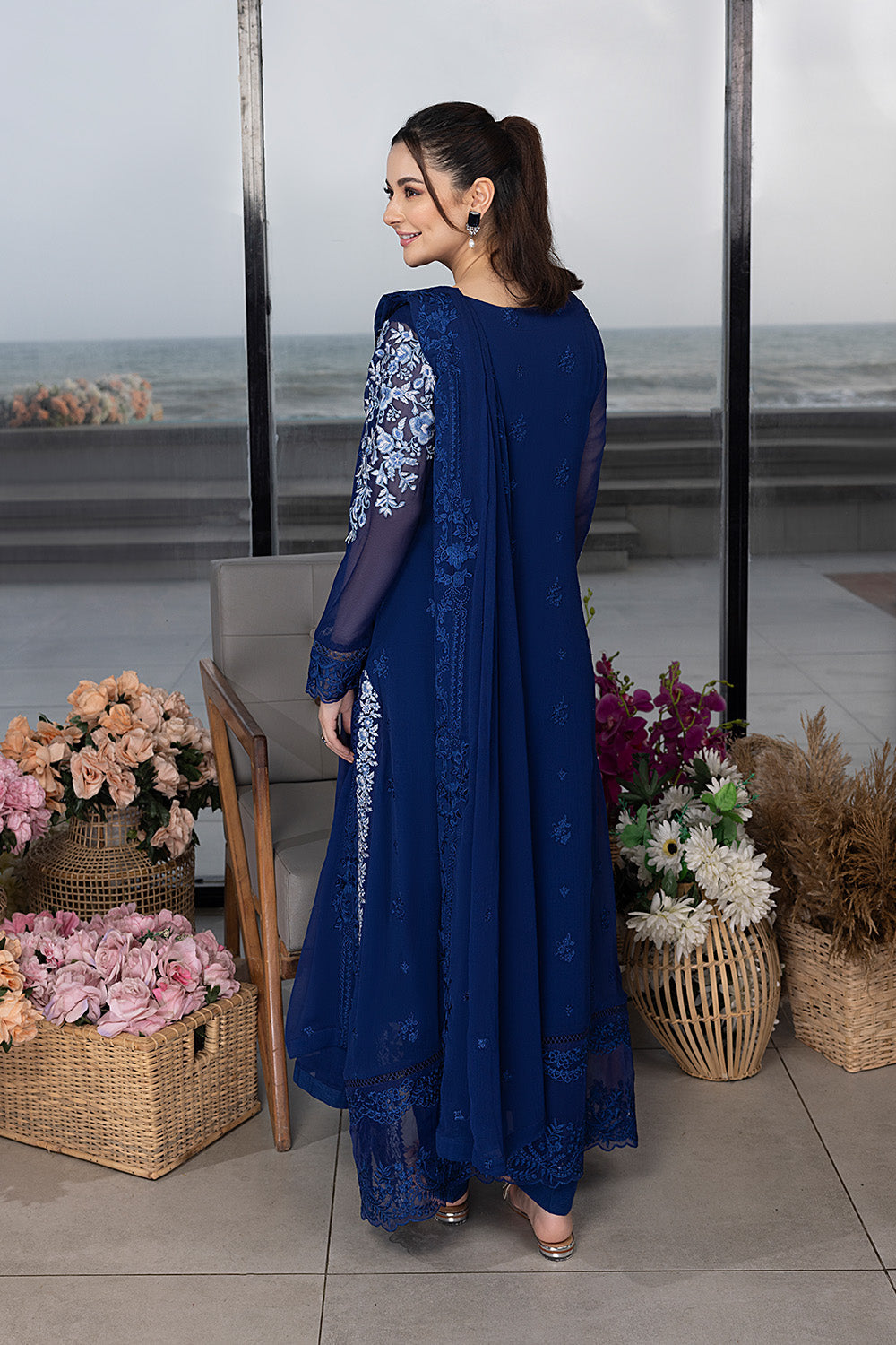 Sapphire Sun | Azure Ensembles Chiffon 3PCS 2023