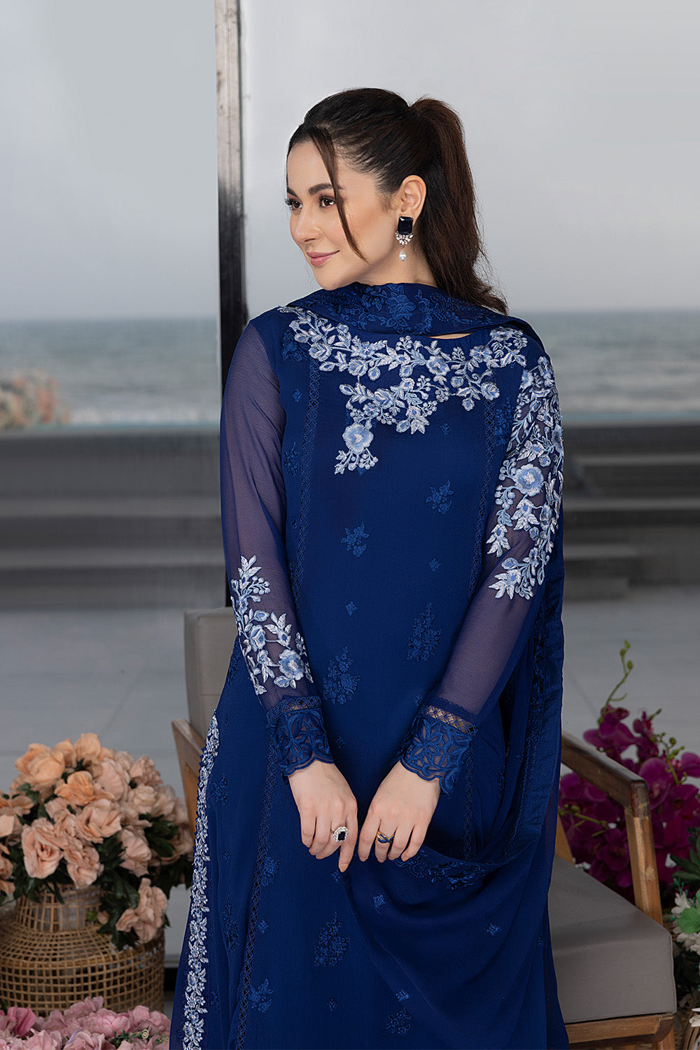 Sapphire Sun | Azure Ensembles Chiffon 3PCS 2023