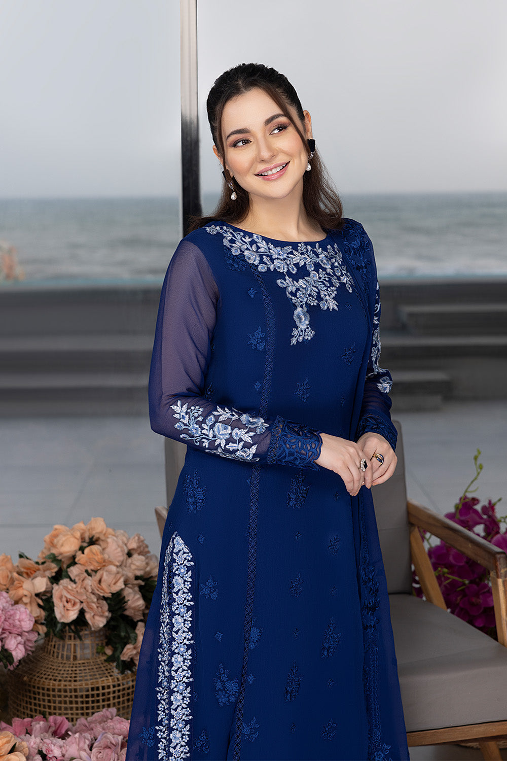 Sapphire Sun | Azure Ensembles Chiffon 3PCS 2023