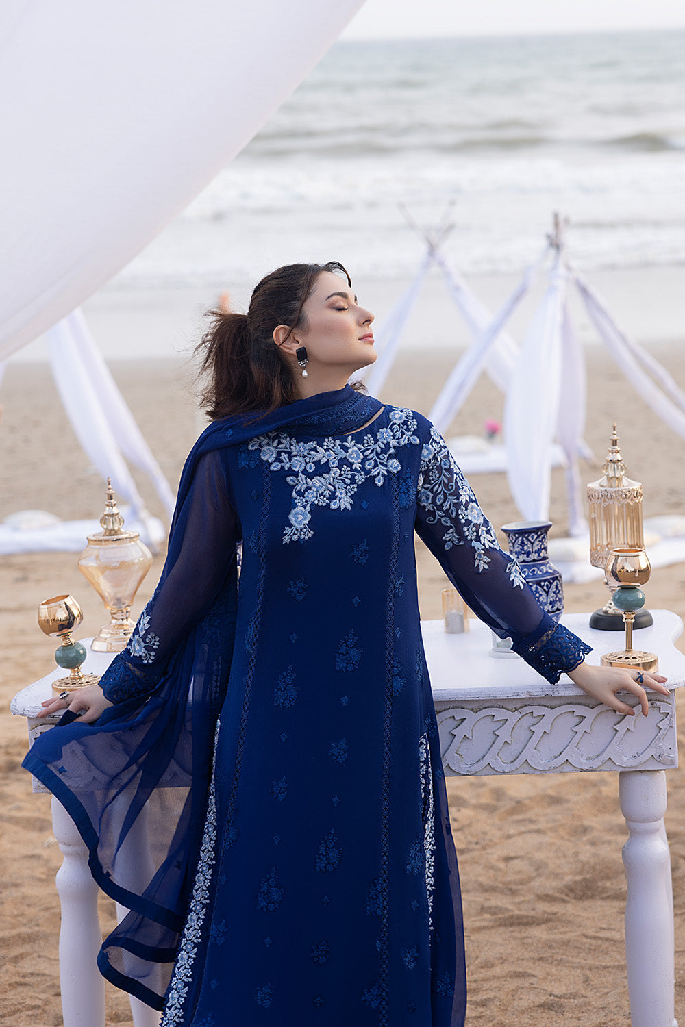 Sapphire Sun | Azure Ensembles Chiffon 3PCS 2023