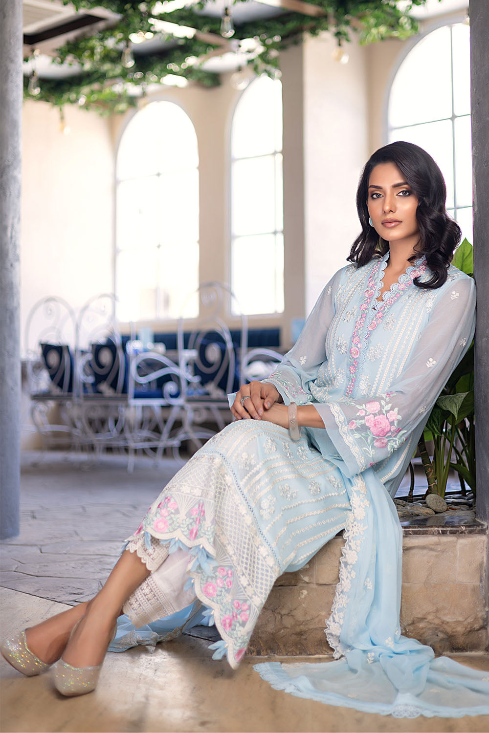 Sky Bloom | Azure Ensembles Chiffon 3PCS 2023