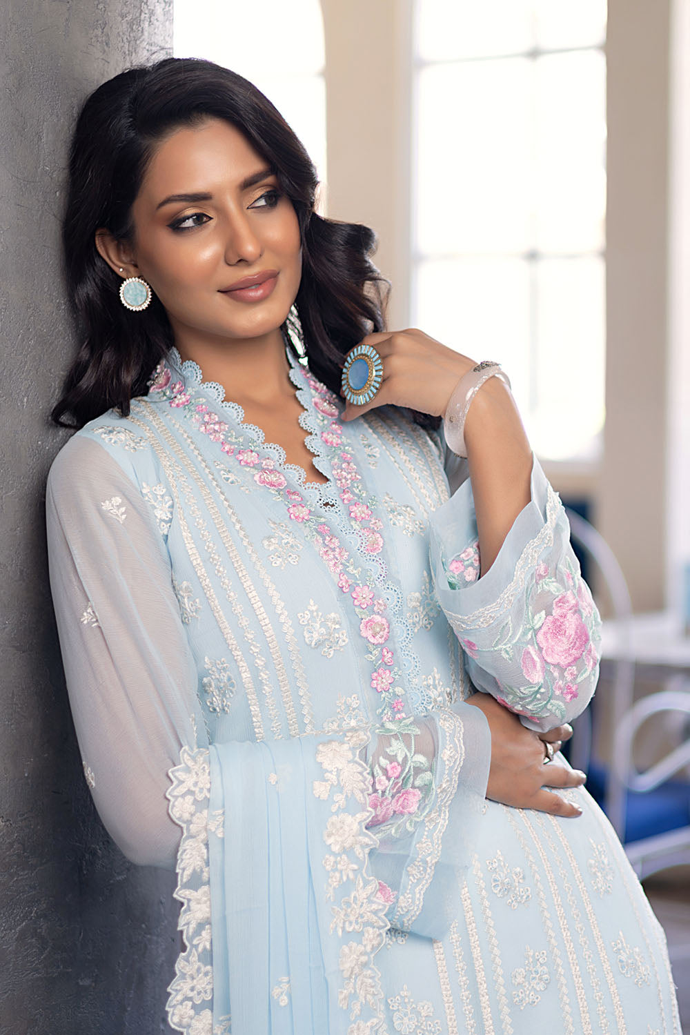 Sky Bloom | Azure Ensembles Chiffon 3PCS 2023