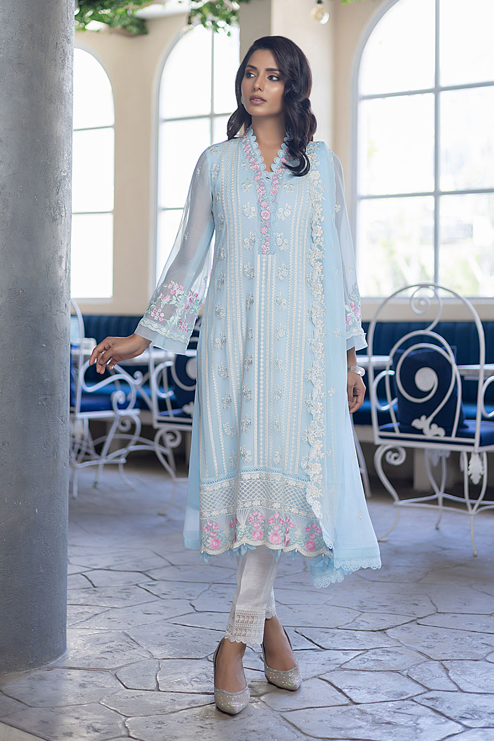 Sky Bloom | Azure Ensembles Chiffon 3PCS 2023
