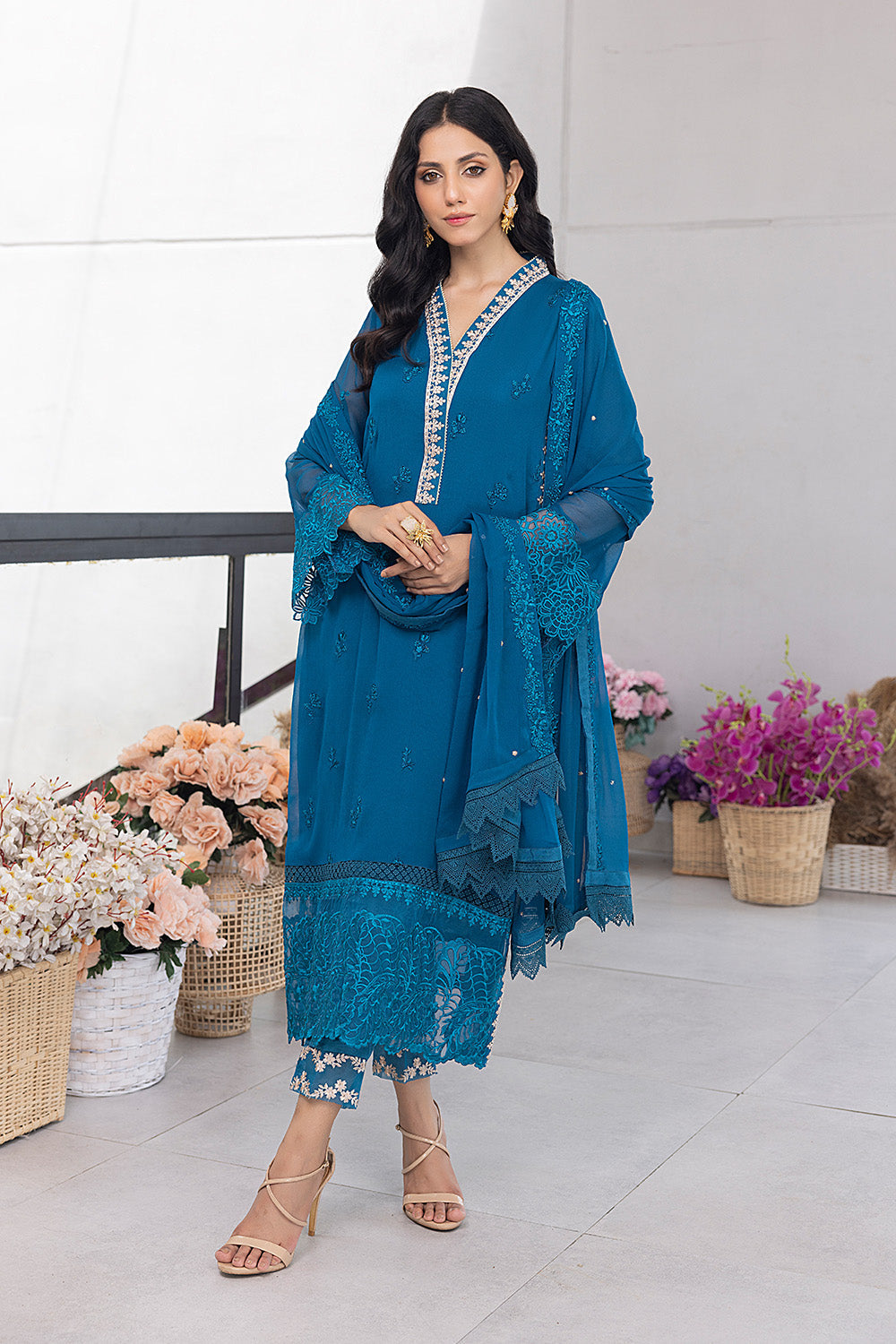 Snow Breeze | Azure Ensembles Chiffon 3PCS 2023