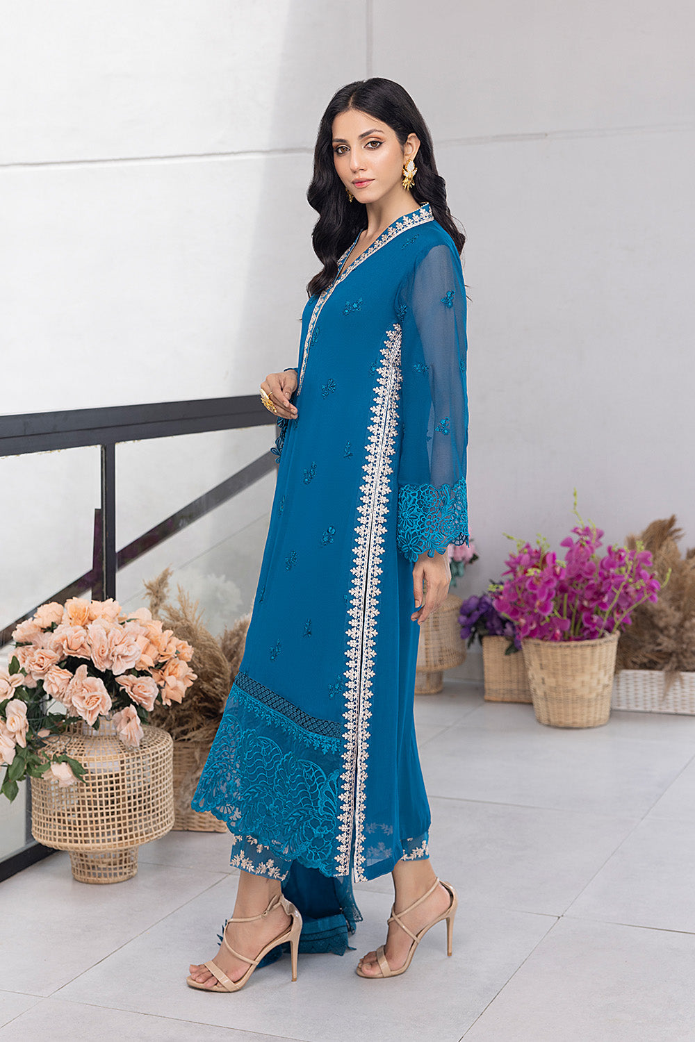 Snow Breeze | Azure Ensembles Chiffon 3PCS 2023