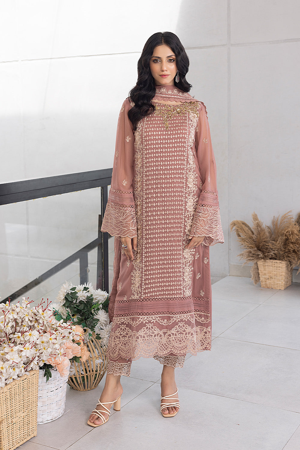 Spray Rose | Azure Ensembles Chiffon 3PCS 2023