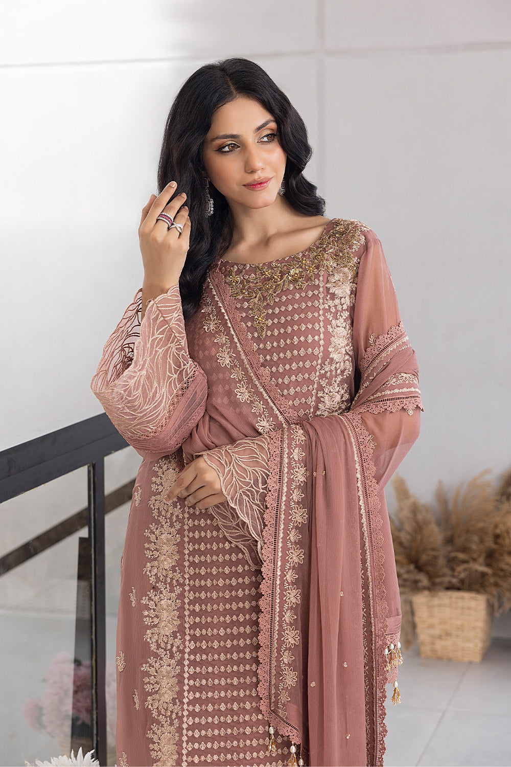 Spray Rose | Azure Ensembles Chiffon 3PCS 2023