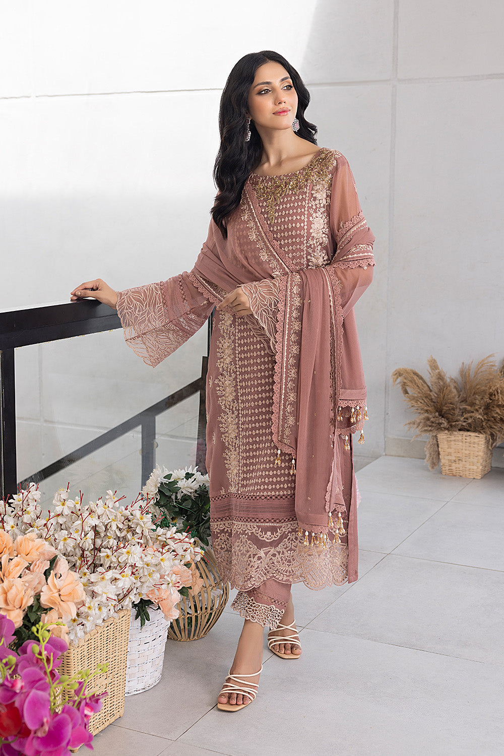 Spray Rose | Azure Ensembles Chiffon 3PCS 2023